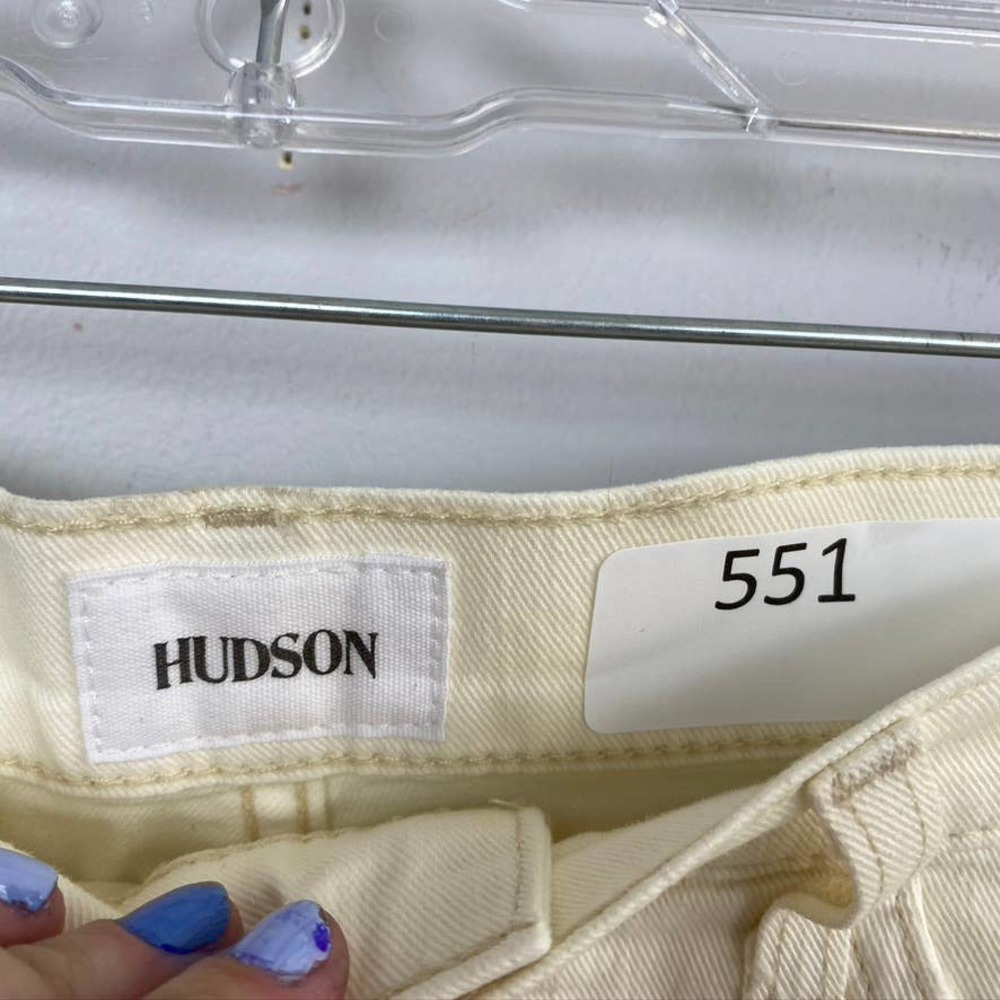 Hudson NEW Viper Denim Mini Skirt in White 27 - Picture 4 of 6